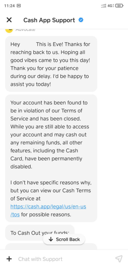 How I got my Cash App account unbanned
