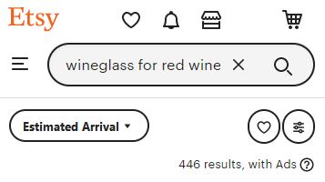 Etsy Long Tail Keyword "wineglass for red wine for country themed weddings"